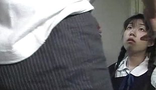 Japanese schoolgirl fucked out of reach of spycam